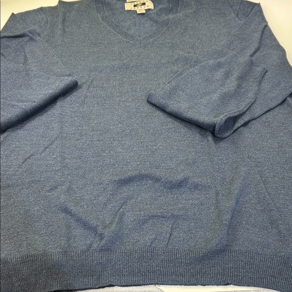 Joseph Abboud Heather Blue V-Neck Sweater - Picture 9 of 16